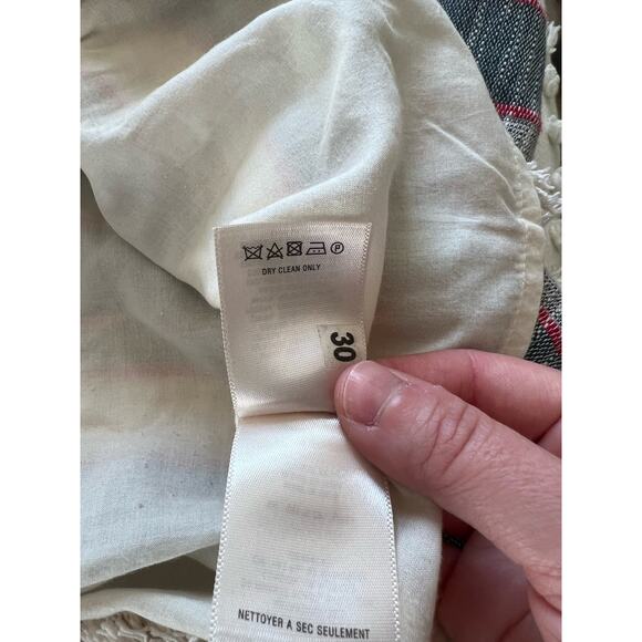 Holding Horses Anthropologie Women's Fringe Stripe Shift Dress Size 0 - Picture 9 of 9